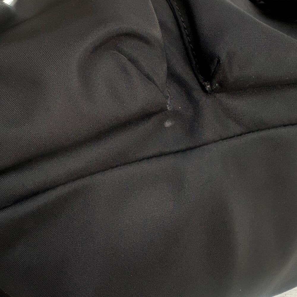 Kate Spade Carley Nylon Flap Backpack Black Drawstring Preppy Casual Athleisure - Picture 12 of 16